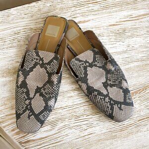 DOLCE VITA Bree Snake Print Mules Loafer Flats Size 9.5